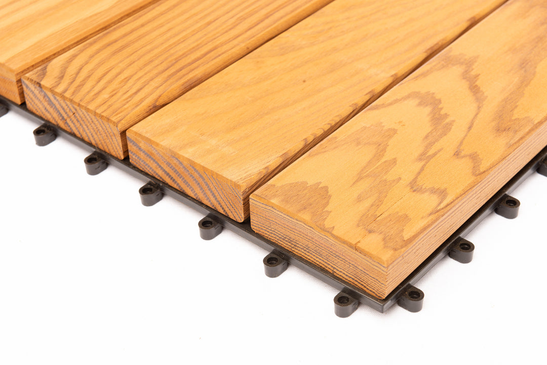Deck Madeira Modular Pinho Marítimo Thermo 300X600(71)mm, Exclusive, Base PVC, Preço à Unidade