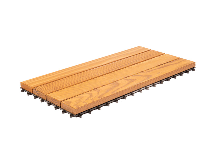 Deck Madeira Modular Pinho Marítimo Thermo 300X600(71)mm, Exclusive, Base PVC, Preço à Unidade