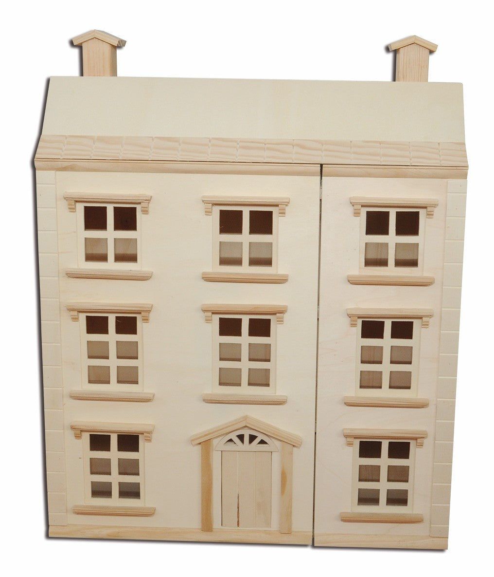 Casa de Bonecas em Madeira DIY - 3 Andares e Sótão