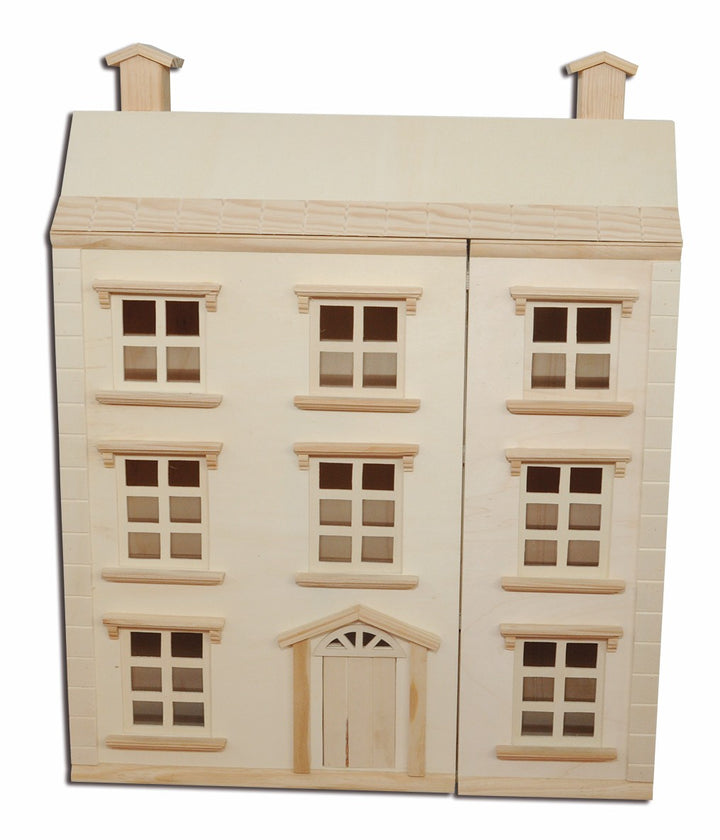 Casa de Bonecas em Madeira DIY - 3 Andares e Sótão