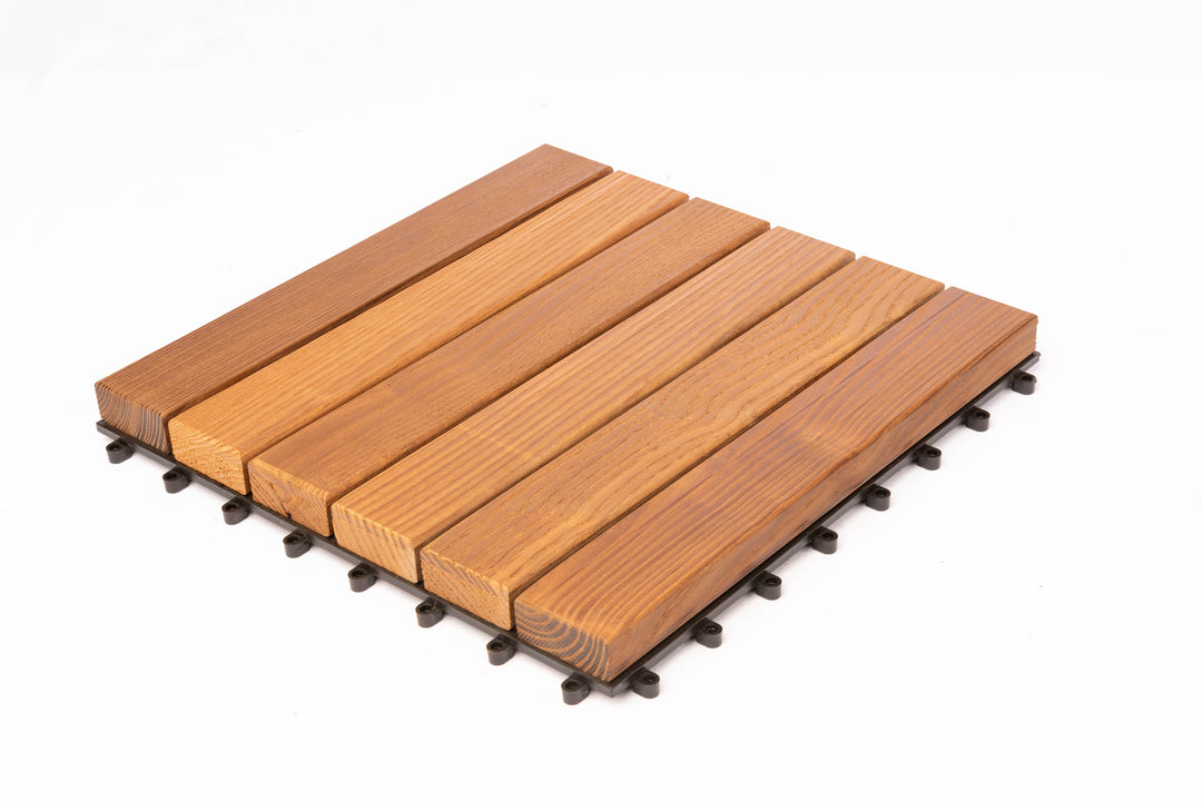 Deck Madeira Modular Freixo Thermo 300X300(46)mm, Exclusive, Preço à Unidade
