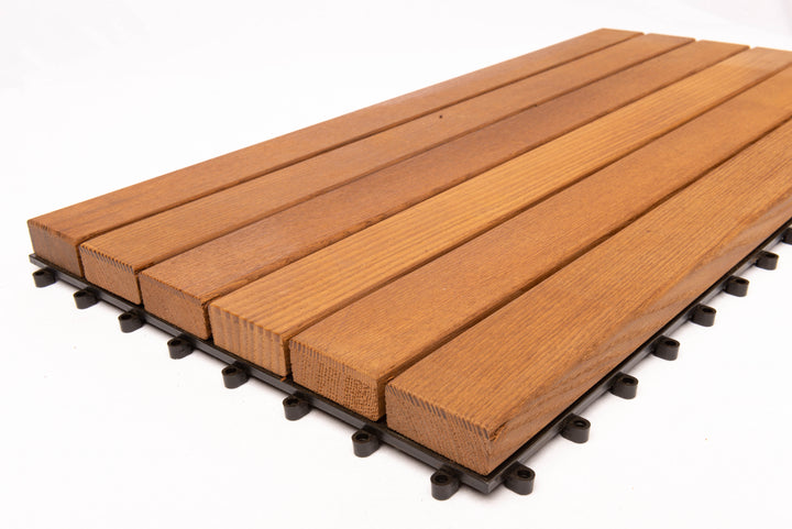 Deck Madeira Modular Freixo TMI 300X600(46)mm, Exclusive, Base PVC, Preço à Unidade