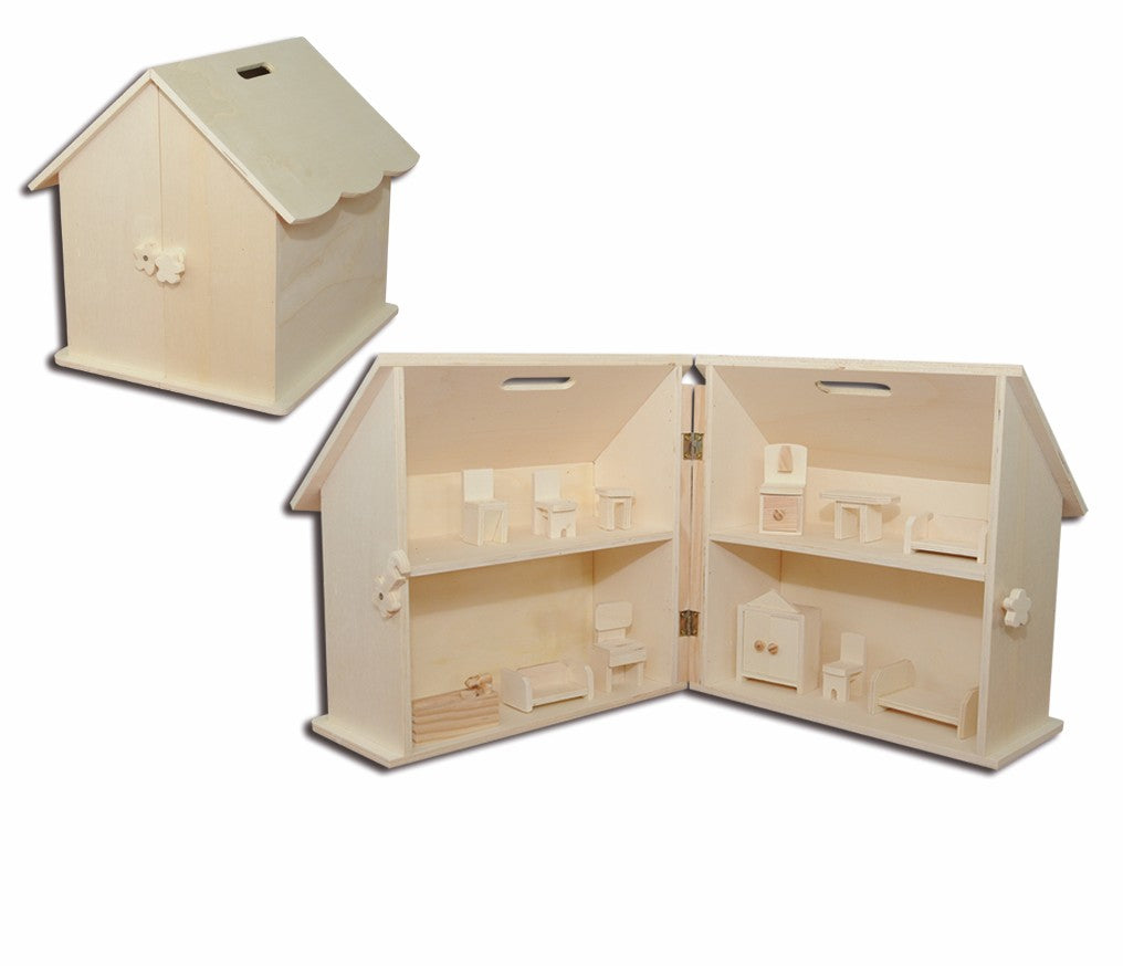 Casa de Bonecas em Madeira DIY