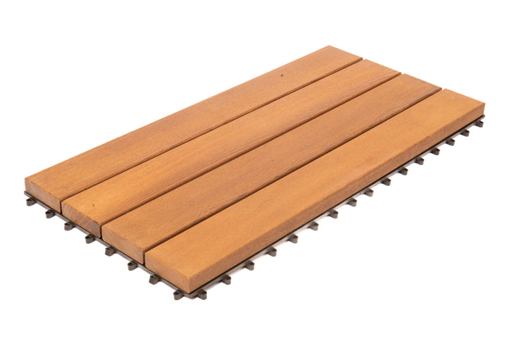 Deck Madeira Modular Freixo Thermo 300X600(71)mm, Exclusive, Base PVC, Preço à Unidade