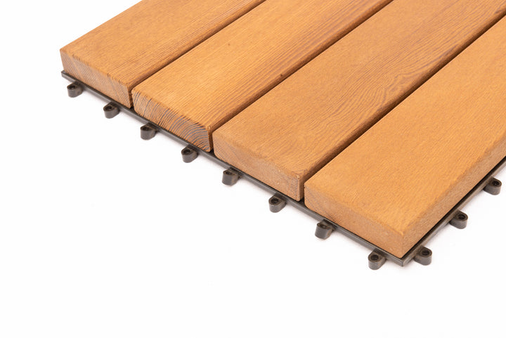 Deck Madeira Modular Freixo Thermo 300X600(71)mm, Exclusive, Base PVC, Preço à Unidade