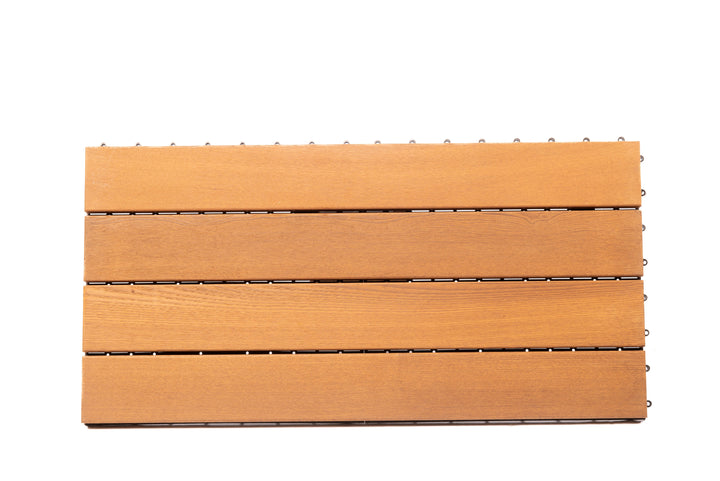Deck Madeira Modular Freixo Thermo 300X600(71)mm, Exclusive, Base PVC, Preço à Unidade
