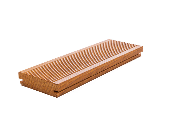 Deck de Pinho Marítimo TMI  26X120X600-2400mm Special, Ranhurado,  Fixação Semi-oculta, Preço ao m2