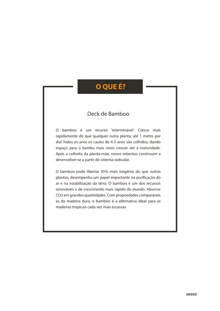 Deck Bamboo Dasso CTECH 1850X137X20