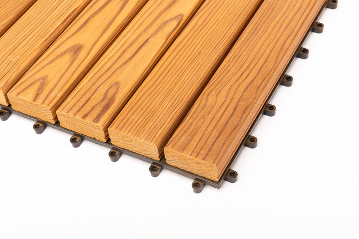 Deck Madeira Modular Pinho Marítimo Thermo 300X600(46)mm, Exclusive, Base PVC, Preço à Unidade