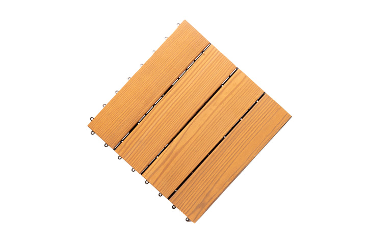 Deck Madeira Modular Pinho Marítimo Thermo 300X300(71)mm, Exclusive, Base PVC, Preço à Unidade