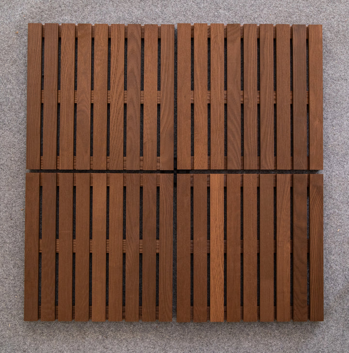 Deck Madeira Freixo Modular  Thermo 500X500(46)mm, Exclusive/Special, Base Madeira, Preço à Unidade
