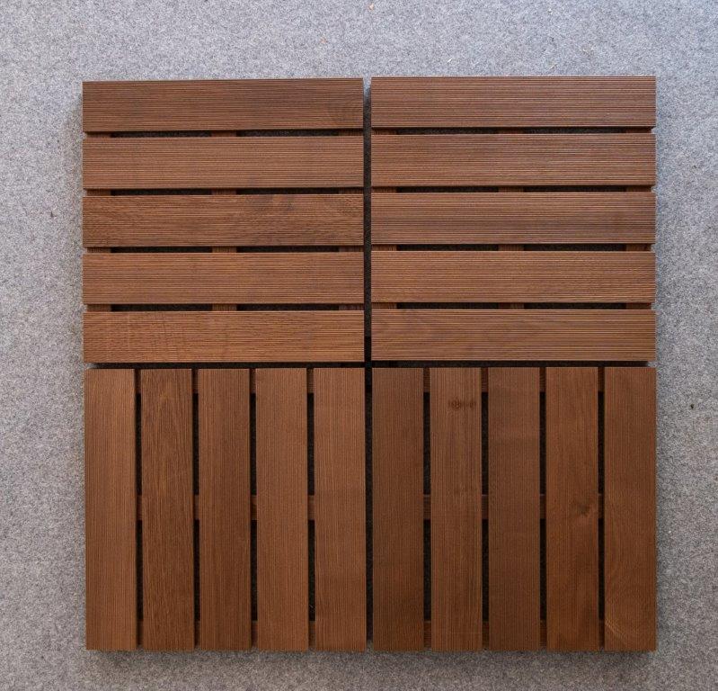 Deck  Madeira Freixo Modular Thermo 500X500(90)mm, Exclusive/Special, Base Madeira, Preço à Unidade