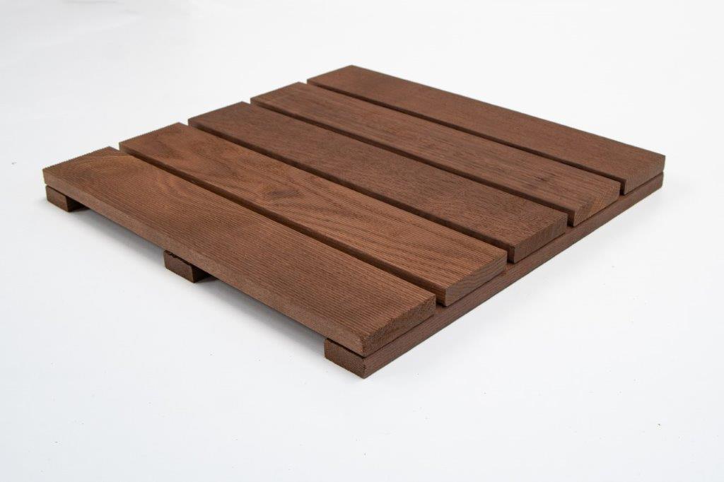 Deck  Madeira Freixo Modular Thermo 500X500(90)mm, Exclusive/Special, Base Madeira, Preço à Unidade