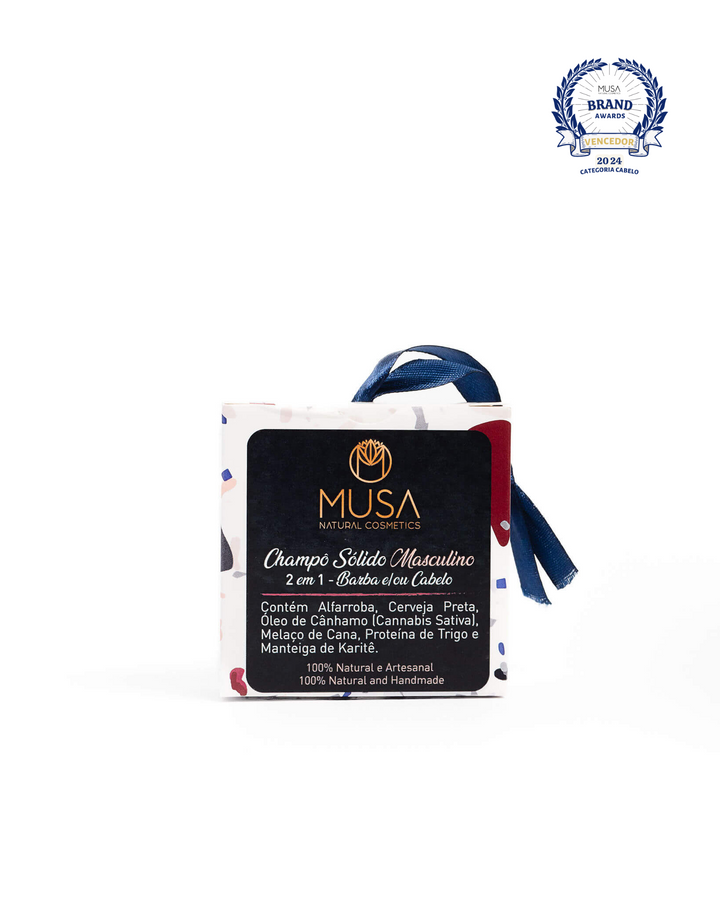 Champô Sólido Masculino 2 em 1 – Barba e Cabelo